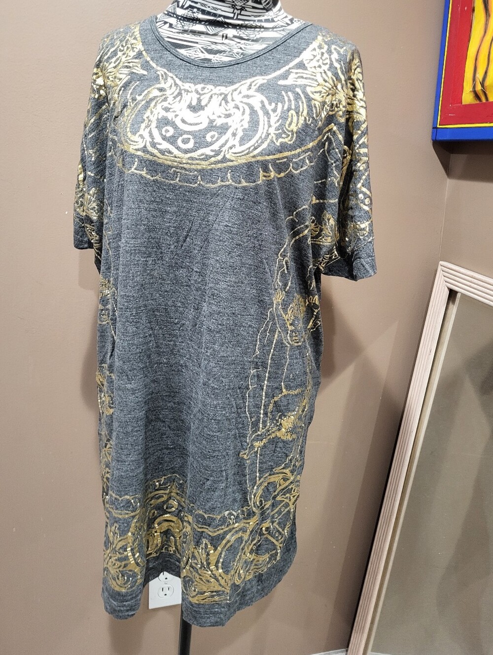 Vivienne Westwood Anglomania Gold Baroque Gilt Cherub Frame Tunic Top Rare - Picture 2 of 5